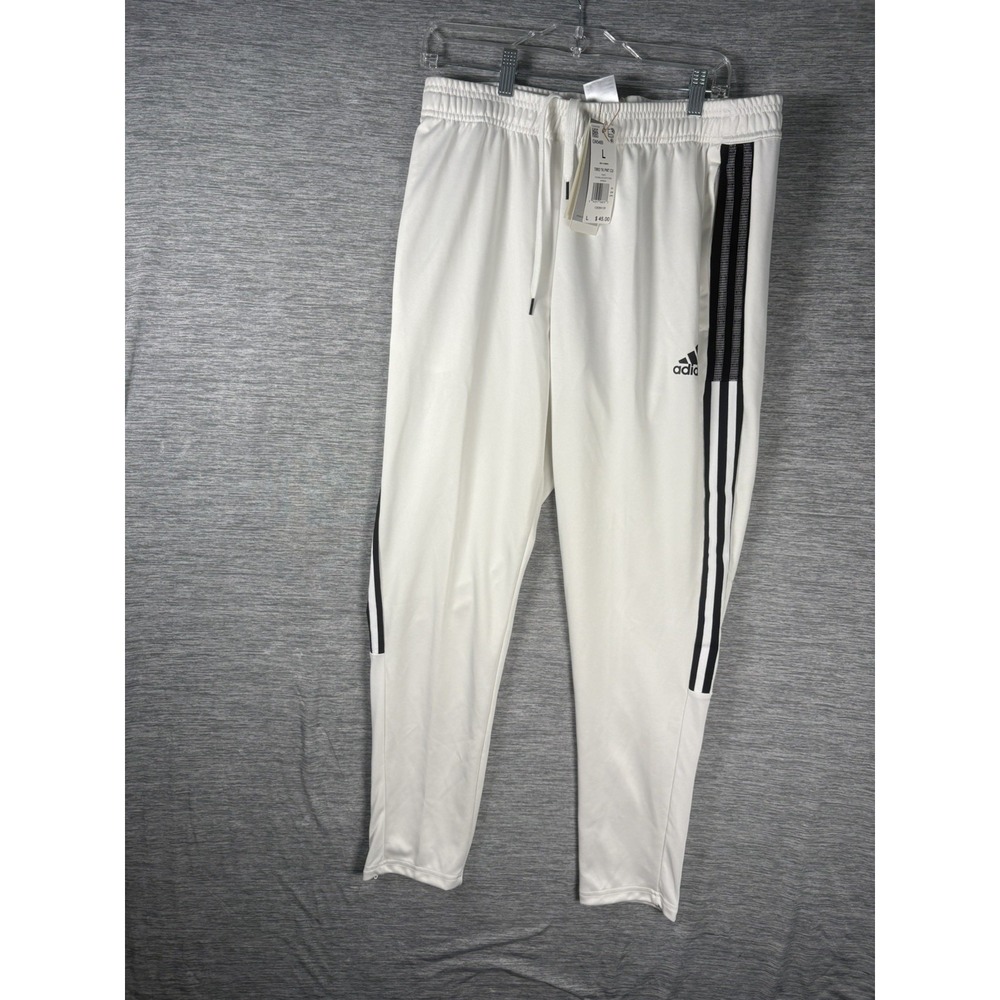 NWT Adidas Tiro 21 Men Large White Black Track Pants Soccer Defect GN5489